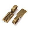 Tibetan Style Alloy Glue-on Flat Pad Bails TIBE-4710-AB-NR-2