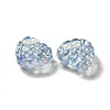 Transparent Acrylic Waffle Beads OACR-E016-01E-3
