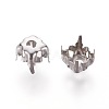 Square Brass Sew on Prong Settings KK-O084-05-6x6mm-2