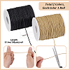 2 Rolls 2 Colors Waxed Cotton Cords YC-PH0001-52F-2