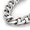 Tarnish Resistant Men's 304 Stainless Steel Curb Chain Bracelets X-BJEW-G618-01P-2