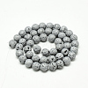 Electroplate Natural Lava Rock Beads Strands X-G-T058-03I-6MM-2