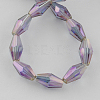 Electroplate Glass Beads Strands EGLA-R021-8x4mm-02-1