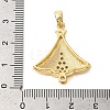 Christmas Theme Rack Plating Brass Cubic Zirconia Pendants KK-K385-119G-02-3