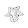 Anti-Tarnish 304 Stainless Steel Star Open Cuff Rings RJEW-M047-06P-2