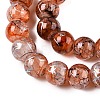 Drawbench Crackle Glass Beads Strands GLAA-N006-8mm-07-3