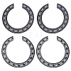 SUPERFINDINGS 4Pcs 2 Colors Waterproof PVC Flower Pattern Classical Guitar Sound Hole Ring Mouth Wheel Sticker DIY-FH0003-07-1