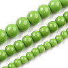 Opaque Solid Color Glass Beads Strands GLAA-T032-P6mm-06-4