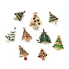 9Pcs 9 Styles Christmas Tree Enamel Pins JEWB-CJ0003-28-8