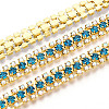 Iron Rhinestone Cup Chains CH-T006-04G-08-1