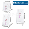 3Pcs 3 Sizes Transparent Acrylic Necklace Display Stands NDIS-WH0009-18-2