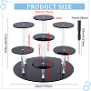 7-Tier Flat Round Acrylic Minifigures Organizer Display Risers ODIS-WH0038-44B-2