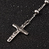 201 Stainless Steel Rosary Bead Necklaces X-NJEW-L427-22P-2