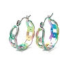 304 Stainless Steel Curb Chain Chunky Hoop Earrings for Women EJEW-P197-05MC-1