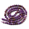 Natural Lepidolite/Purple Mica Stone Beads Strands G-C052-06-3