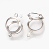 Tarnish Resistant 304 Stainless Steel Open Back Bezel STAS-Q223-12A-2