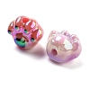 Two-Tone Enamel Opaque Acrylic Beads OACR-S139-05-2