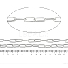 Tarnish Resistant 304 Stainless Steel Paperclip Chains CHS-F012-05P-2