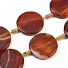 Natural Banded Agate Coin Beads Strands GG-CBAE0EB-06F-2
