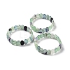 Natural Fluorite Oval Beaded Stretch Bracelet G-E010-01S-2