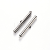Tarnish Resistant 304 Stainless Steel Slide On End Clasp Tubes X-STAS-S115-01J-P-2