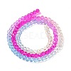 Transparent Painted Glass Beads Strands DGLA-A034-T4mm-A14-5