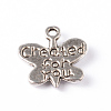 Butterfly Tibetan Style Alloy Charms PALLOY-O072-ZN1739-RS-2