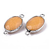 Natural White Jade Links/Connectors G-T131-102-26-3