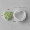Heart with Flower DIY Silicone Candle Molds PW-WG13420-01-1