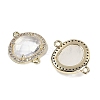 Natural Quartz Crystal Faceted Oval Links G-B126-01G-08-2