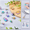 16Pcs 4 Style 201 & 304 Stainless Steel Pendants STAS-AR0001-42-4