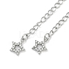 Brass Micro Pave Cubic Zirconia Ends with Chains KK-U043-02P-2