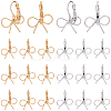 10 Piars 2 Colors Bowknot Brass Laverback Earrings for Women EJEW-SC0001-92-1