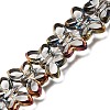 Electroplated Transparent Glass Beads Strands GL-CBA98F0-03E-1