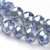 Faceted Rondelle Electroplate Glass Beads Strands X-EGLA-D020-3x2mm-59-3