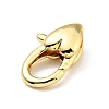 Brass Heart Lobster Claw Clasps X-KK-G416-47G-2