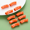 Opaque Spray Painted Acrylic Beads MACR-S372-001F-B09-6