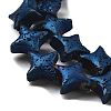 Electroplated Natural Lava Rock Beads Strands G-A251-C01-01H-3