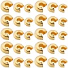600Pcs 3 Styles Brass Crimp Beads Covers KK-SP0001-91B-1
