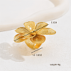 Elegant Hollow Flower Iron Cuff Ring for Bride Daily Wear Vacation OD1502-1