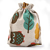 Polycotton(Polyester Cotton) Packing Pouches Drawstring Bags X-ABAG-S004-06A-10x14-1