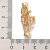 Brass Micro Pave Cubic Zirconia Fold Over Clasps KK-U037-26G-03-3