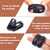 50Pcs Imitation Leather with Alloy Waist Belt Keeper Rings FIND-CP0002-44-6