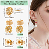 10Pcs Brass Stud Earring Findings KK-BBC0017-63-2