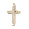 Rack Plating Brass Micro Pave Cubic Zirconia Pendants KK-A224-16G-01-1