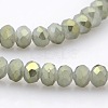 Full Rainbow Plated Faceted Rondelle  Glass Beads Strands GLAA-A024B-FR01-1