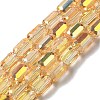 Electroplate Glass Beads Strands EGLA-D031-01-19-1