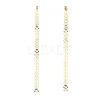 Brass Dangle Stud Earrings EJEW-JE03854-2