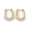 Plastic Imitation Pearl Oval Hoop Earrings EJEW-L234-071G-1