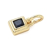 Brass Pave Cubic Zirconia Pendants KK-K368-13G-05-2